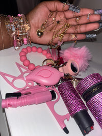 Self defense keychain and jewelry set