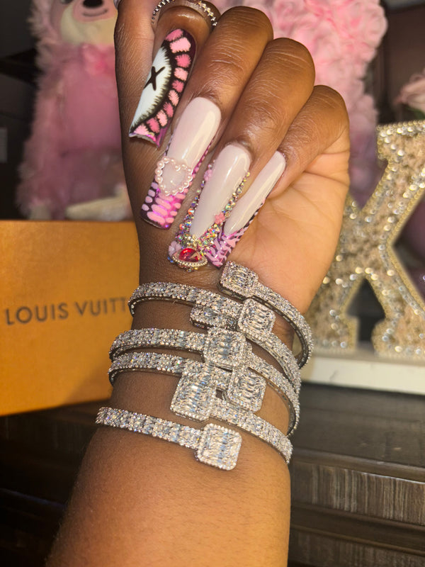 Iced out baguette bracelet