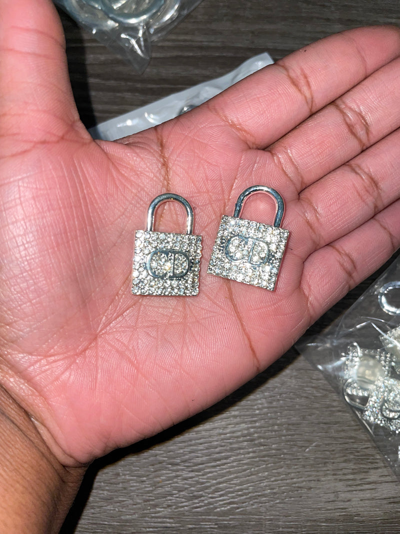 Croc charms with back(silver) – LushKreationz