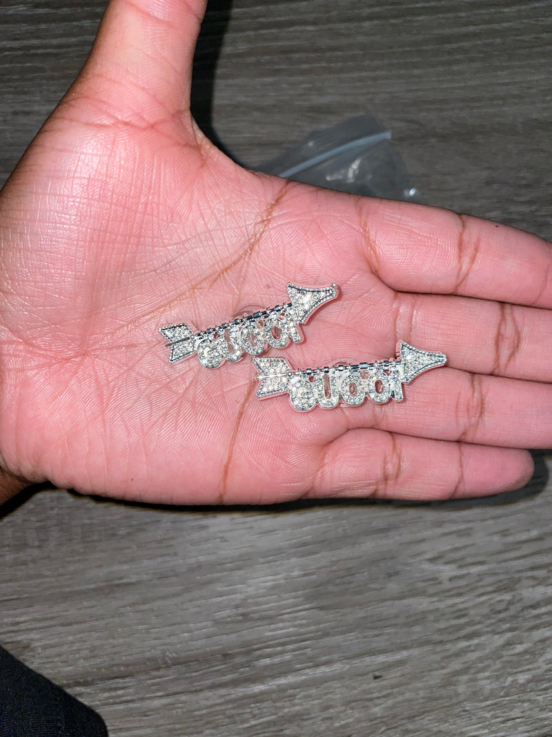 Croc charms with back(silver) – LushKreationz